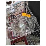 Sterling Silver Overlay Decorative Glass Bowl