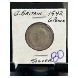 1942 Great Britain Sixpence Coin