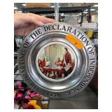 Pewter Plate Featuring the Declaration of Independ