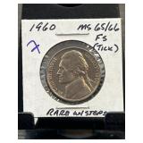 1960 Jefferson Nickel MS 65/66 FS