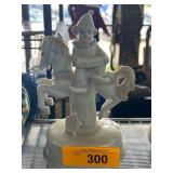 Barnart Ceramic Musical Clown on Carousel Horse