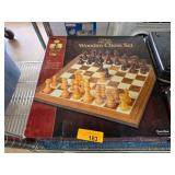 Wooden Chess Set and Scrabble Game