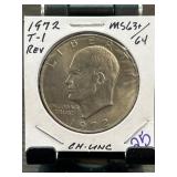 1972 Eisenhower Dollar Type 1 MS63/MS64