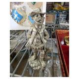 Peltro Pewter Figure of a Hunter with Rifle