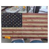 Wooden Rustic American Flag Wall Art