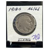 1918-S Buffalo Nickel in Holder