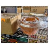 Orange Enameled Cookware With Lids