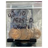 1924-D Lincoln Wheat Cents Grouping