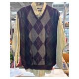 Claiborne Wrinkle-Free Shirt and Argyle Sweater Ve