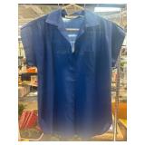 Blue Chaus Blouse Made in Hong Kong