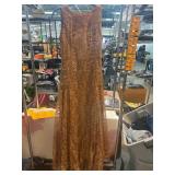 Gold-Toned Sleeveless Evening Gown