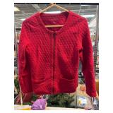Talbots Petites Red Quilted Jacket