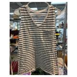 Time and Tru Striped Sleeveless Top