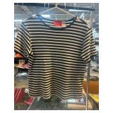Liz Claiborne Black and White Striped Shirt