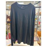 H&M Black Long-Sleeve Stretch Shirt, Size XL