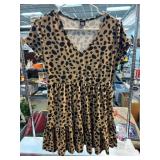 Brown and Black Polka Dot Dress