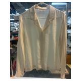 Jones New York Sheer Blouse in Cream