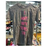 Gildan DryBlend Gray T-Shirt With Pink Text