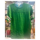 Green LAT Apparel T-Shirt with White Stripes