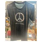 Black Peace Love Baseball T-Shirt