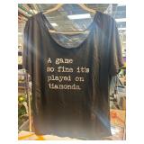 Black Shirt With Diamond-Themed Text Design