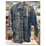 Simisue Distressed Denim Button-Up Jacket