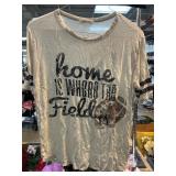 Ginger G Graphic T-Shirt With Striped Sleeves