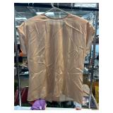 Albert Nipon Peach Button-Up Blouse