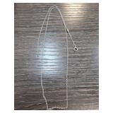 Sterling Silver Chain Necklace With Knot