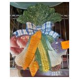Fitz and Floyd 1995 Vegetable Motif Wall Plaque