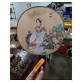 Handheld Decorative Fan With Asian Art Design