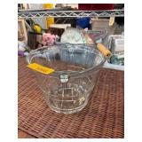 Clear Glass Bucket With Wooden Handle