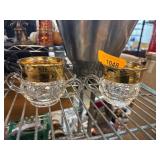 Crystal Mugs With Gold-Toned Trim