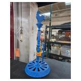 Blue Metal Rooster-Themed Holder
