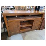 Wooden Entertainment Console With Storage