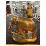 Brass Figurine of Elephant on Base