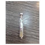 Sterling Silver Pendant with Abalone Inlay