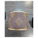 Monogram Brown and Gold Cuff Bracelet