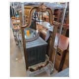 Bronze-Tone Framed Wall Mirror with Ornate Detaili