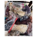 Large Assortment of Fabric and Crafting Materials