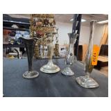 Four Decorative Metal Vases