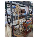 Gold-Tone Hanging Metal Fixture With Ornate Detail