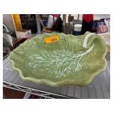 Green Majolica Leaf Dish by Bordallo Pinheiro