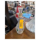 Clear Glass Decanter with Stopper and Handle