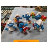 Six Smurf Figurines by Schleich