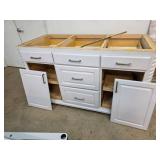 White Kitchen Cabinet with Drawers and Doors