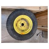 Yellow Steel Rim with Turf Master Tire