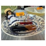 Heirloom Blue and White Floral Serving Bowl