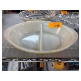 Glasbake Two-Section Divided Dish