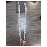 Multi-Strand Necklace with Silver-Tone Finish